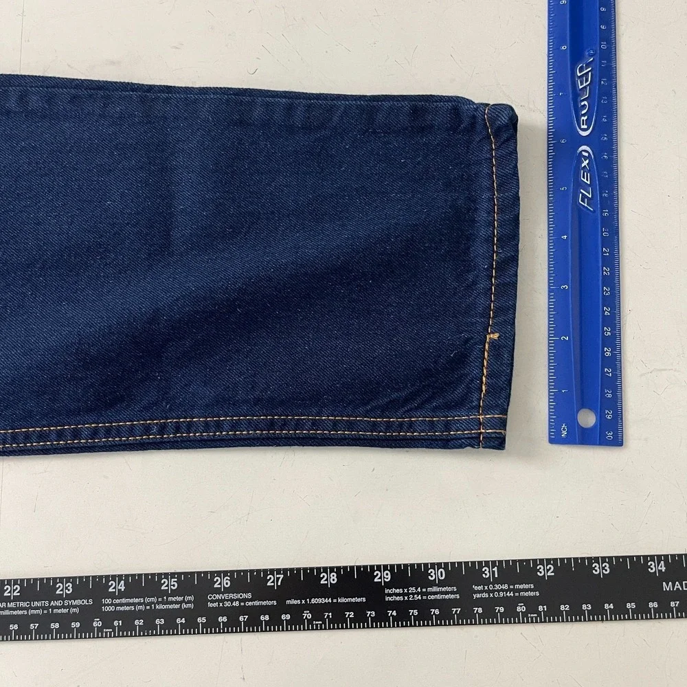 Levis Jeans Mens 38x32 Blue 512 Slim Taper Dark Wash Indigo Denim Preppy Casual